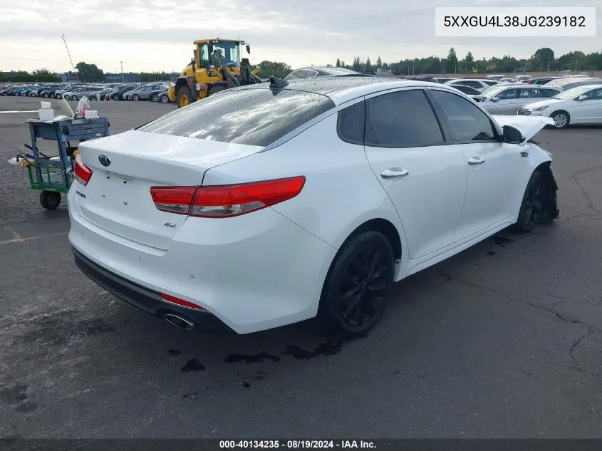 5XXGU4L38JG239182 2018 Kia Optima Ex