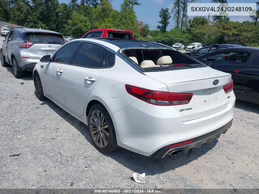 2018 Kia Optima Sxl VIN: 5XXGV4L24JG248109 Lot: 40140450