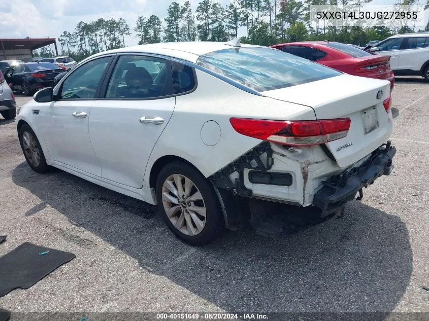 2018 Kia Optima Lx VIN: 5XXGT4L30JG272955 Lot: 40151649