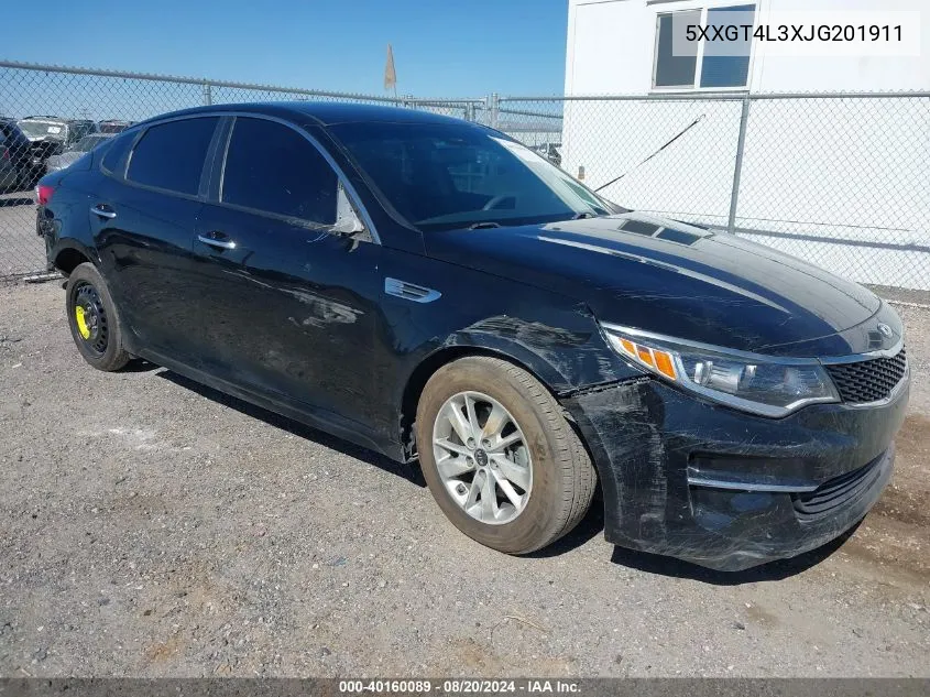 5XXGT4L3XJG201911 2018 Kia Optima Lx