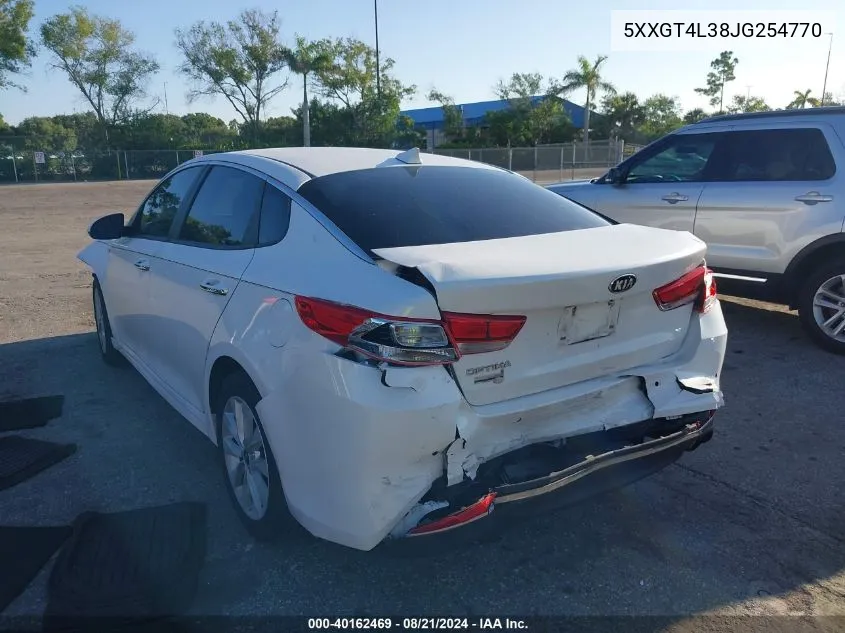 2018 Kia Optima Lx/S VIN: 5XXGT4L38JG254770 Lot: 40162469