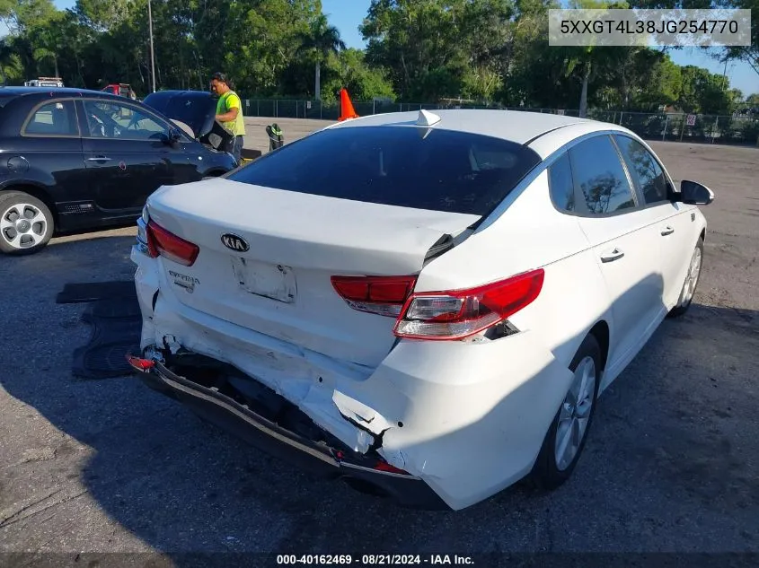 2018 Kia Optima Lx/S VIN: 5XXGT4L38JG254770 Lot: 40162469