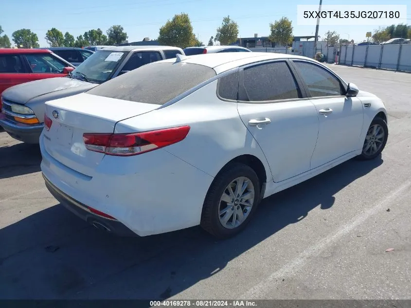 2018 Kia Optima Lx VIN: 5XXGT4L35JG207180 Lot: 40169278