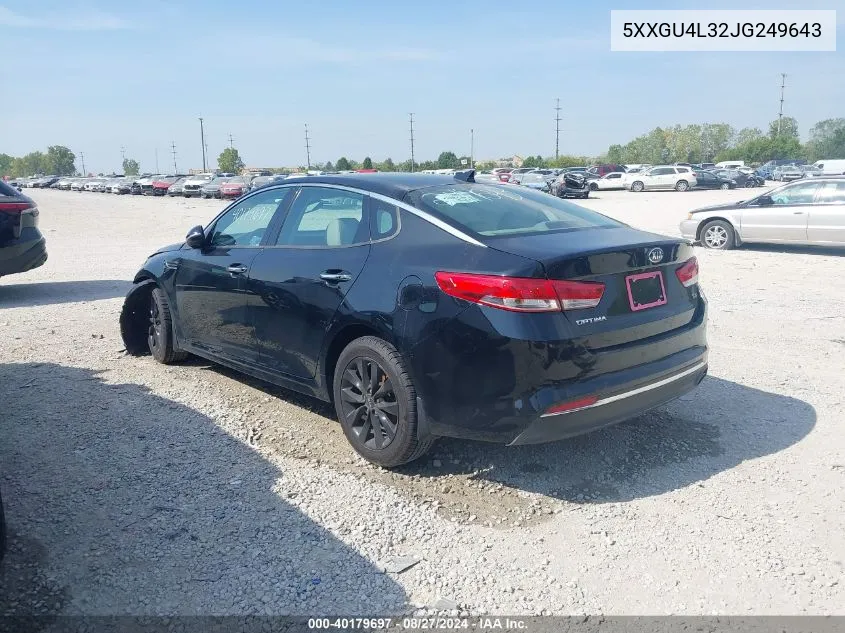 5XXGU4L32JG249643 2018 Kia Optima Ex