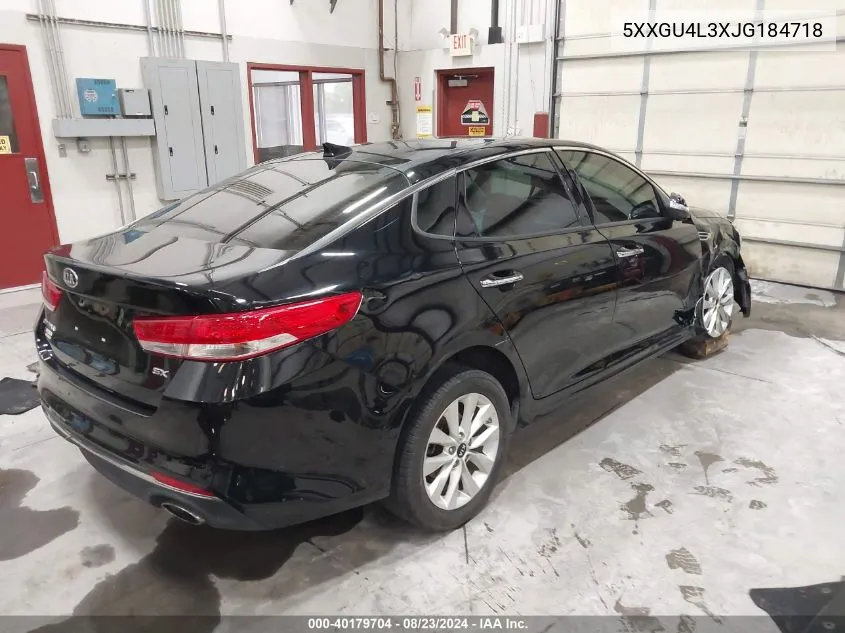 2018 Kia Optima Ex VIN: 5XXGU4L3XJG184718 Lot: 40179704