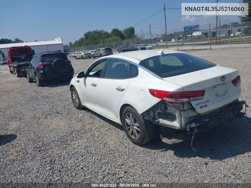 KNAGT4L35J5216060 2018 Kia Optima Lx