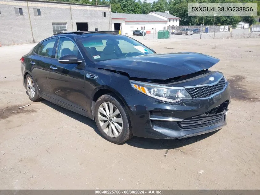 2018 Kia Optima Ex VIN: 5XXGU4L38JG238856 Lot: 40225756