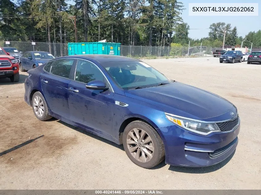 2018 Kia Optima Lx VIN: 5XXGT4L3XJG262062 Lot: 40241446