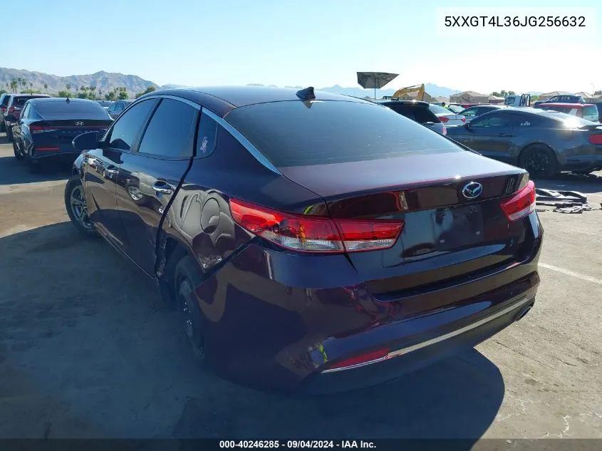 2018 Kia Optima Lx VIN: 5XXGT4L36JG256632 Lot: 40246285