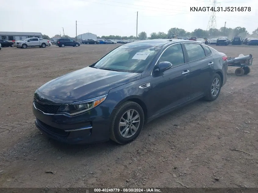 2018 Kia Optima Lx VIN: KNAGT4L31J5216878 Lot: 40249779