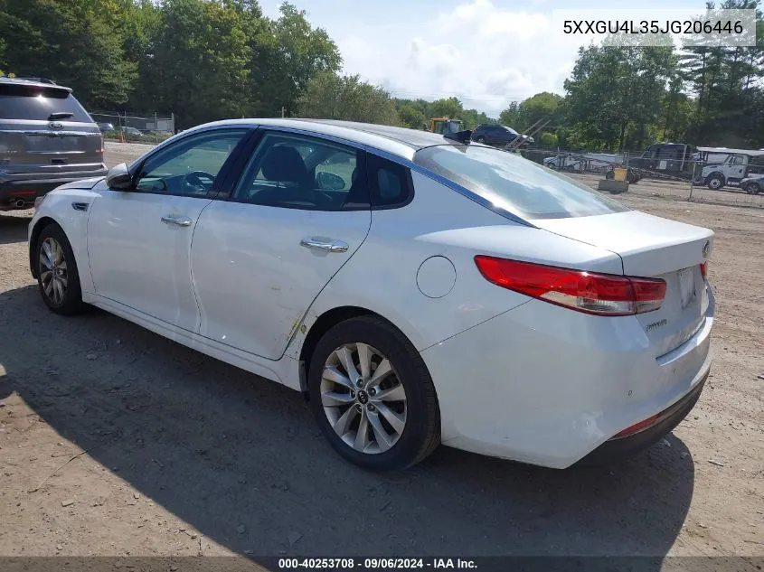 2018 Kia Optima Ex VIN: 5XXGU4L35JG206446 Lot: 40253708