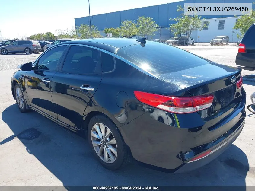 2018 Kia Optima Lx VIN: 5XXGT4L3XJG269450 Lot: 40257195