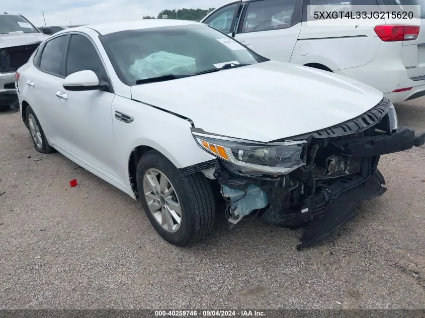 5XXGT4L33JG215620 2018 Kia Optima Lx