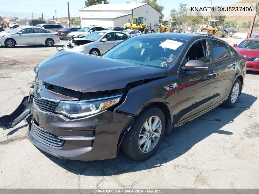 2018 Kia Optima Lx VIN: KNAGT4L3XJ5237406 Lot: 40266074