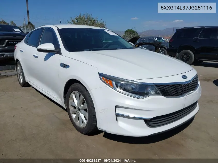 2018 Kia Optima Lx VIN: 5XXGT4L37JG251116 Lot: 40269237