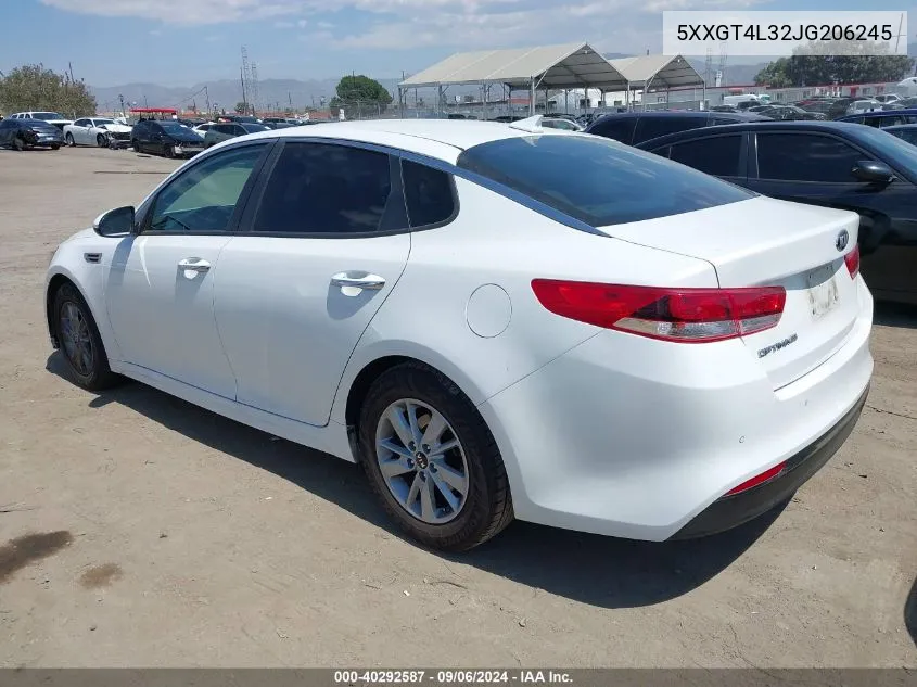 5XXGT4L32JG206245 2018 Kia Optima Lx