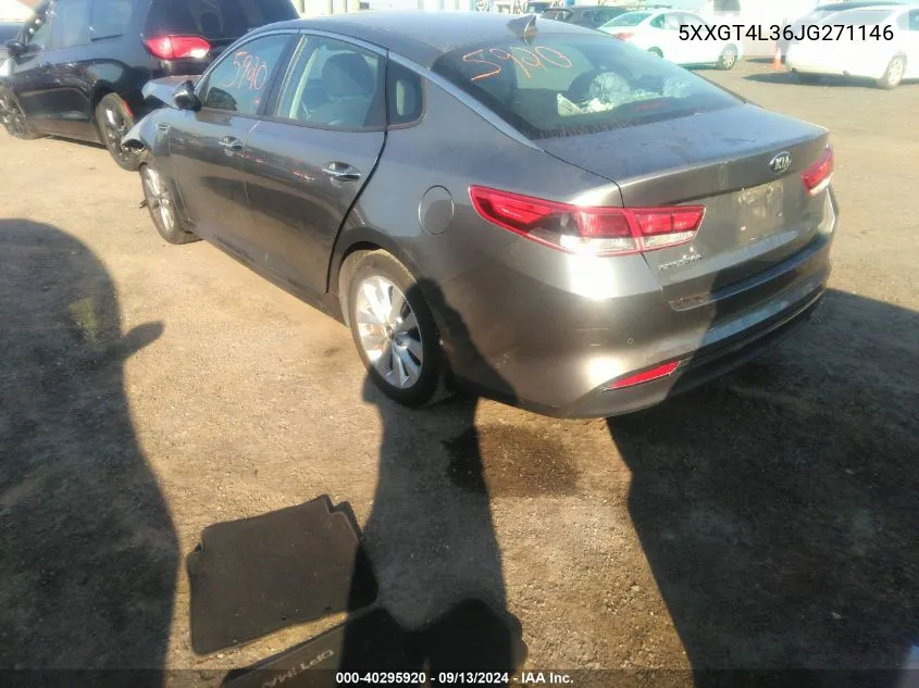 2018 Kia Optima Lx/S VIN: 5XXGT4L36JG271146 Lot: 40295920