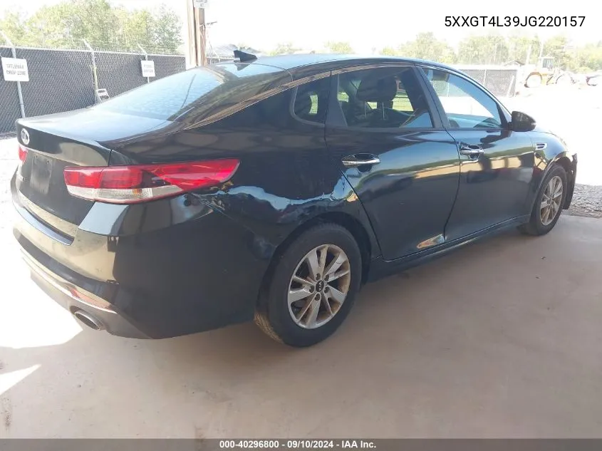 5XXGT4L39JG220157 2018 Kia Optima Lx