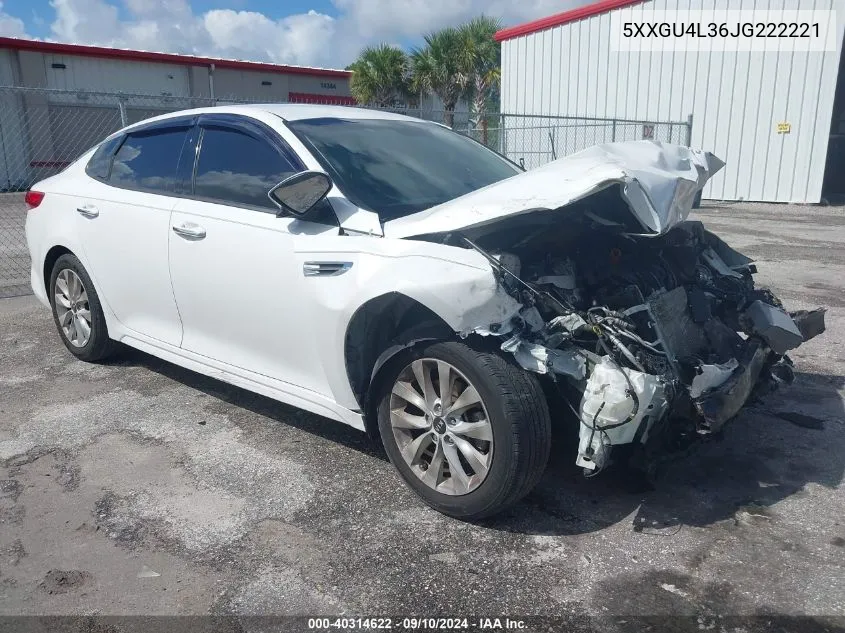 5XXGU4L36JG222221 2018 Kia Optima Ex