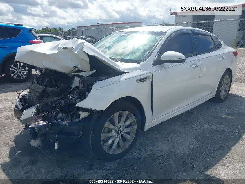 5XXGU4L36JG222221 2018 Kia Optima Ex