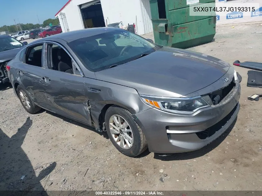 5XXGT4L37JG193315 2018 Kia Optima Lx