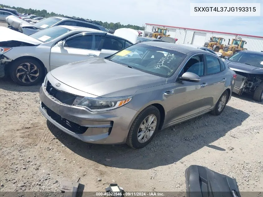 5XXGT4L37JG193315 2018 Kia Optima Lx