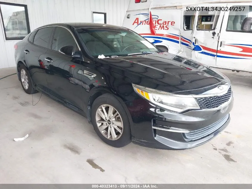 2018 Kia Optima Lx VIN: 5XXGT4L34JG249257 Lot: 40323413