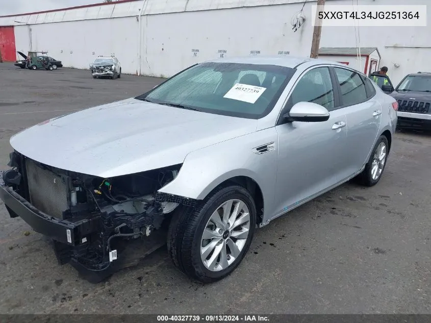 2018 Kia Optima Lx/S VIN: 5XXGT4L34JG251364 Lot: 40327739