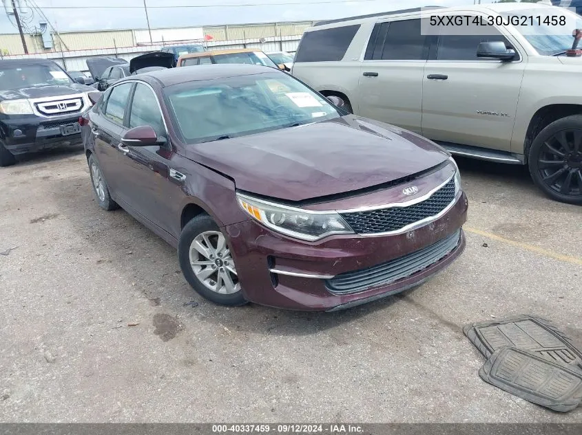 5XXGT4L30JG211458 2018 Kia Optima Lx