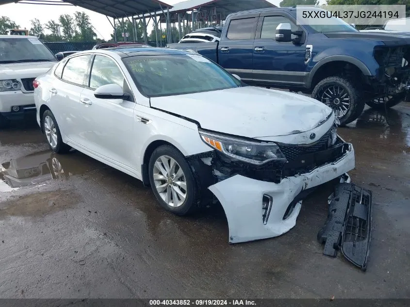 2018 Kia Optima Ex VIN: 5XXGU4L37JG244194 Lot: 40343852