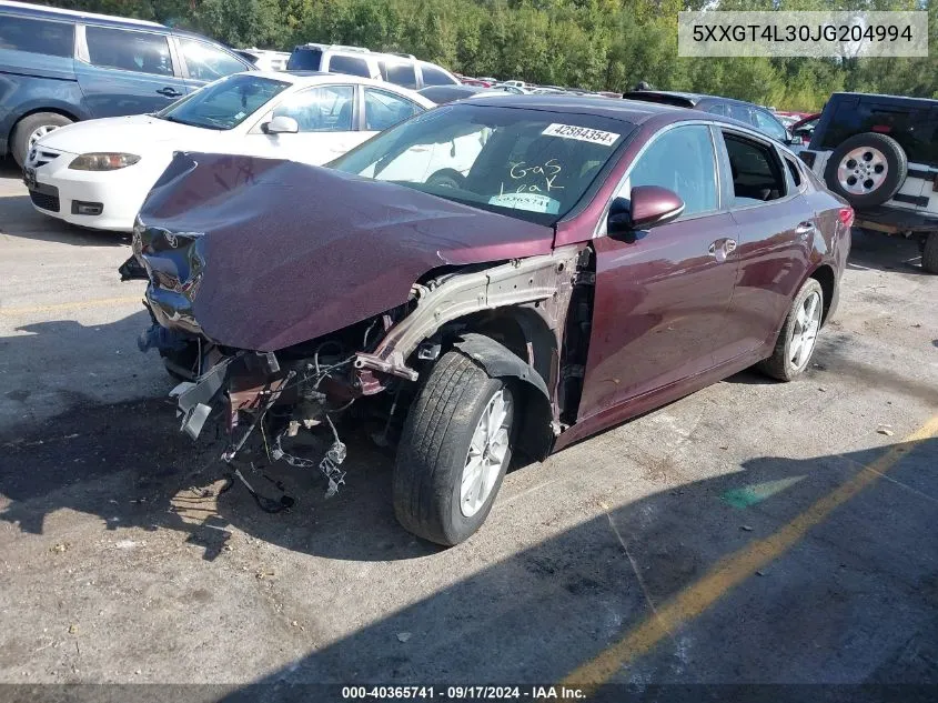 5XXGT4L30JG204994 2018 Kia Optima Lx