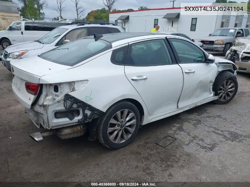 5XXGT4L35JG241104 2018 Kia Optima S