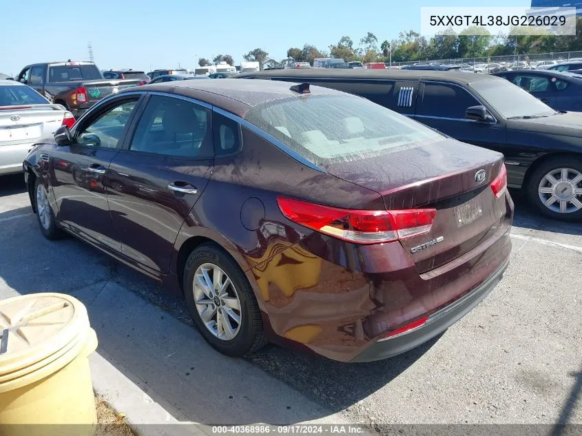 5XXGT4L38JG226029 2018 Kia Optima Lx