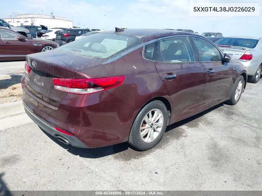 5XXGT4L38JG226029 2018 Kia Optima Lx