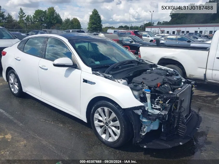 5XXGU4L31JG187488 2018 Kia Optima Ex