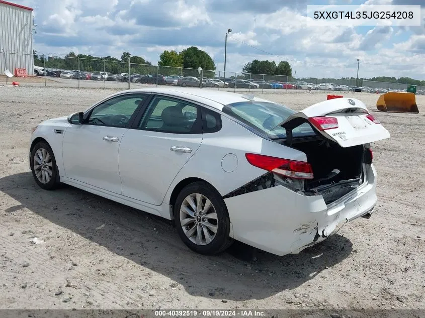 5XXGT4L35JG254208 2018 Kia Optima Lx