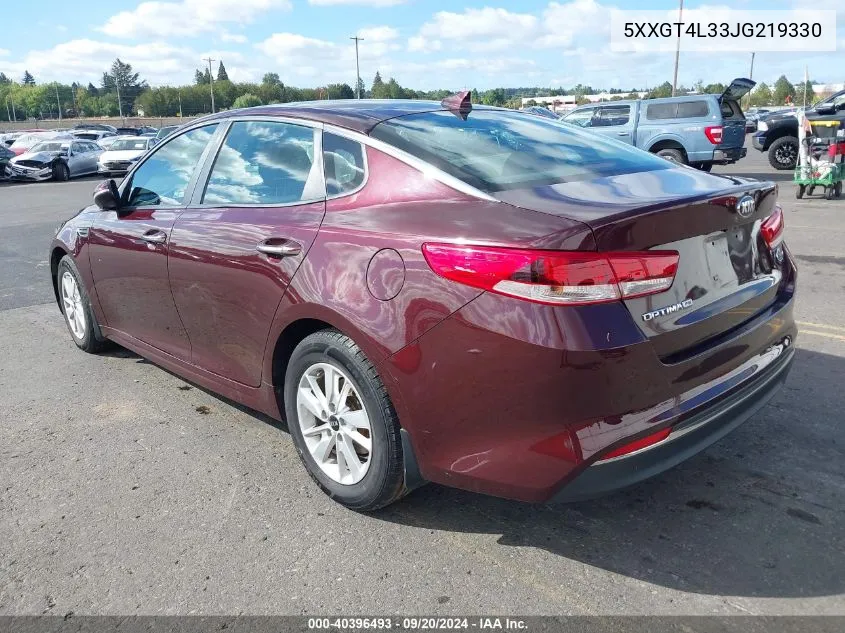 2018 Kia Optima Lx VIN: 5XXGT4L33JG219330 Lot: 40396493