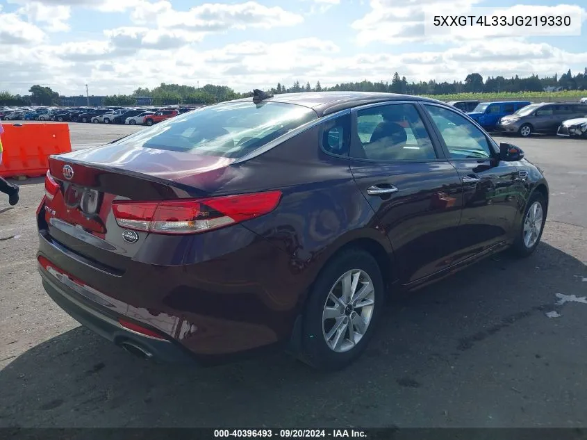 2018 Kia Optima Lx VIN: 5XXGT4L33JG219330 Lot: 40396493