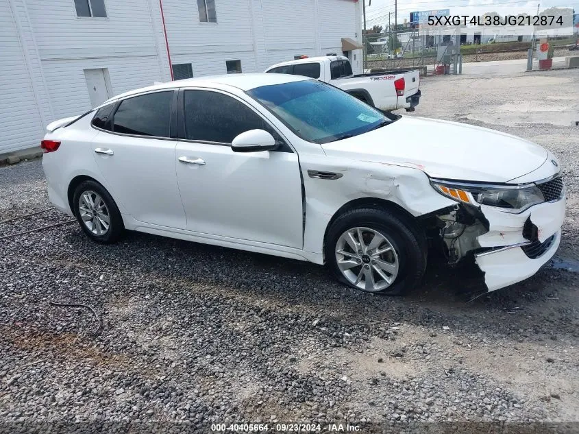 2018 Kia Optima Lx VIN: 5XXGT4L38JG212874 Lot: 40405664