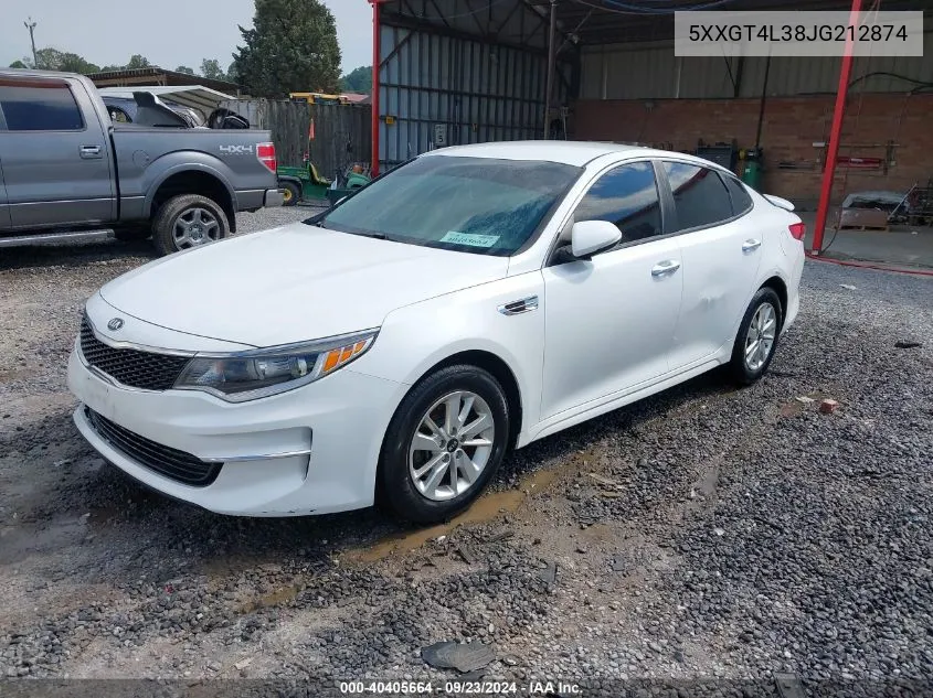 2018 Kia Optima Lx VIN: 5XXGT4L38JG212874 Lot: 40405664