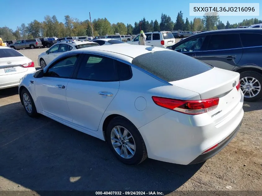 5XXGT4L36JG216096 2018 Kia Optima Lx