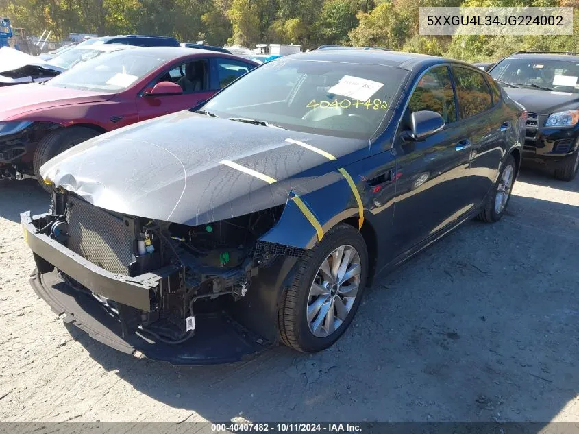 5XXGU4L34JG224002 2018 Kia Optima Ex