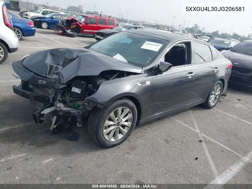 5XXGU4L30JG206581 2018 Kia Optima Ex