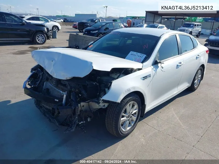 KNAGT4L36J5213412 2018 Kia Optima Lx