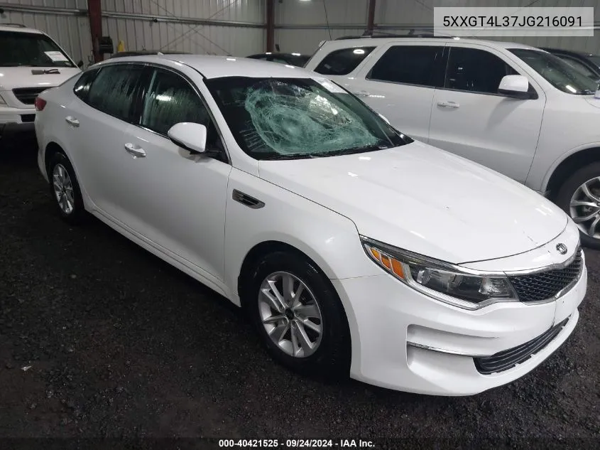 2018 Kia Optima Lx VIN: 5XXGT4L37JG216091 Lot: 40421525