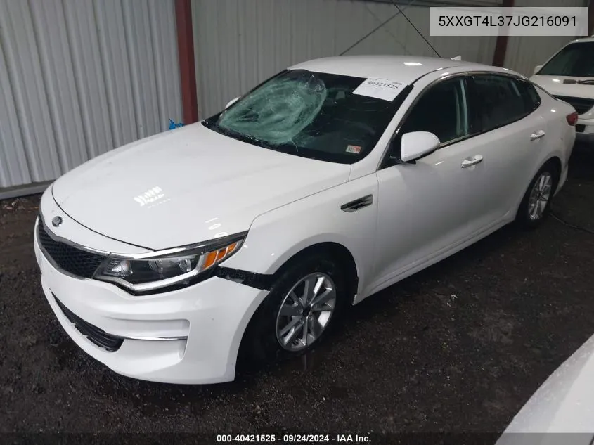 2018 Kia Optima Lx VIN: 5XXGT4L37JG216091 Lot: 40421525