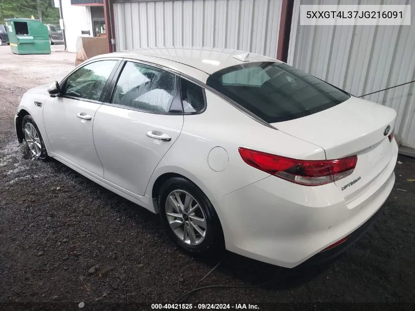 2018 Kia Optima Lx VIN: 5XXGT4L37JG216091 Lot: 40421525