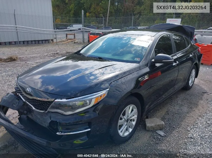 2018 Kia Optima Lx VIN: 5XXGT4L32JG203264 Lot: 40421546