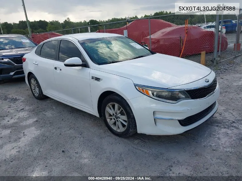 2018 Kia Optima Lx VIN: 5XXGT4L30JG204588 Lot: 40428940