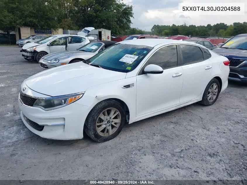 5XXGT4L30JG204588 2018 Kia Optima Lx